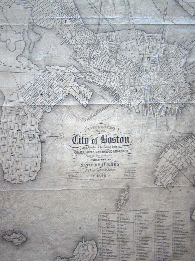 "A New and Complete Map of the City of Boston" published by Nathaniel Dearborn in 1848. — image 7